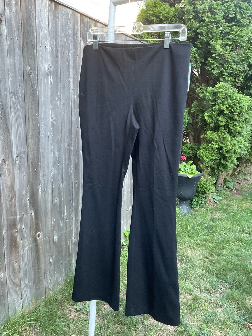 Black Flare Ponte Pants